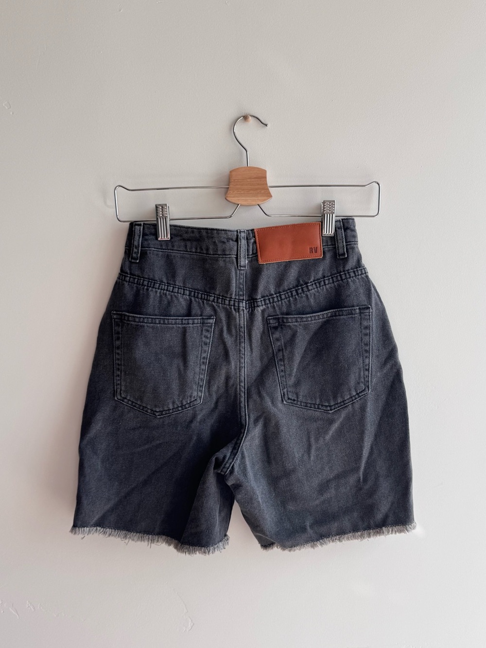 ASOS Frayed Denim Mom Shorts